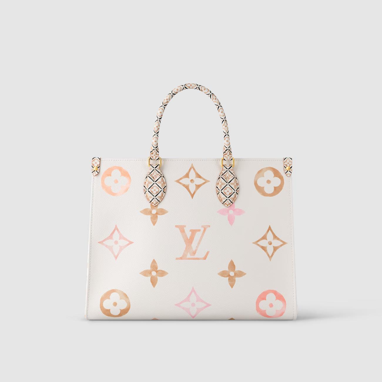 Túi Louis Vuitton OnTheGo MM Nữ Trắng Be